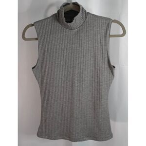 Abercrombie‎ & Fitch NWT XS Grey Classic Wide Rib Mockneck Top